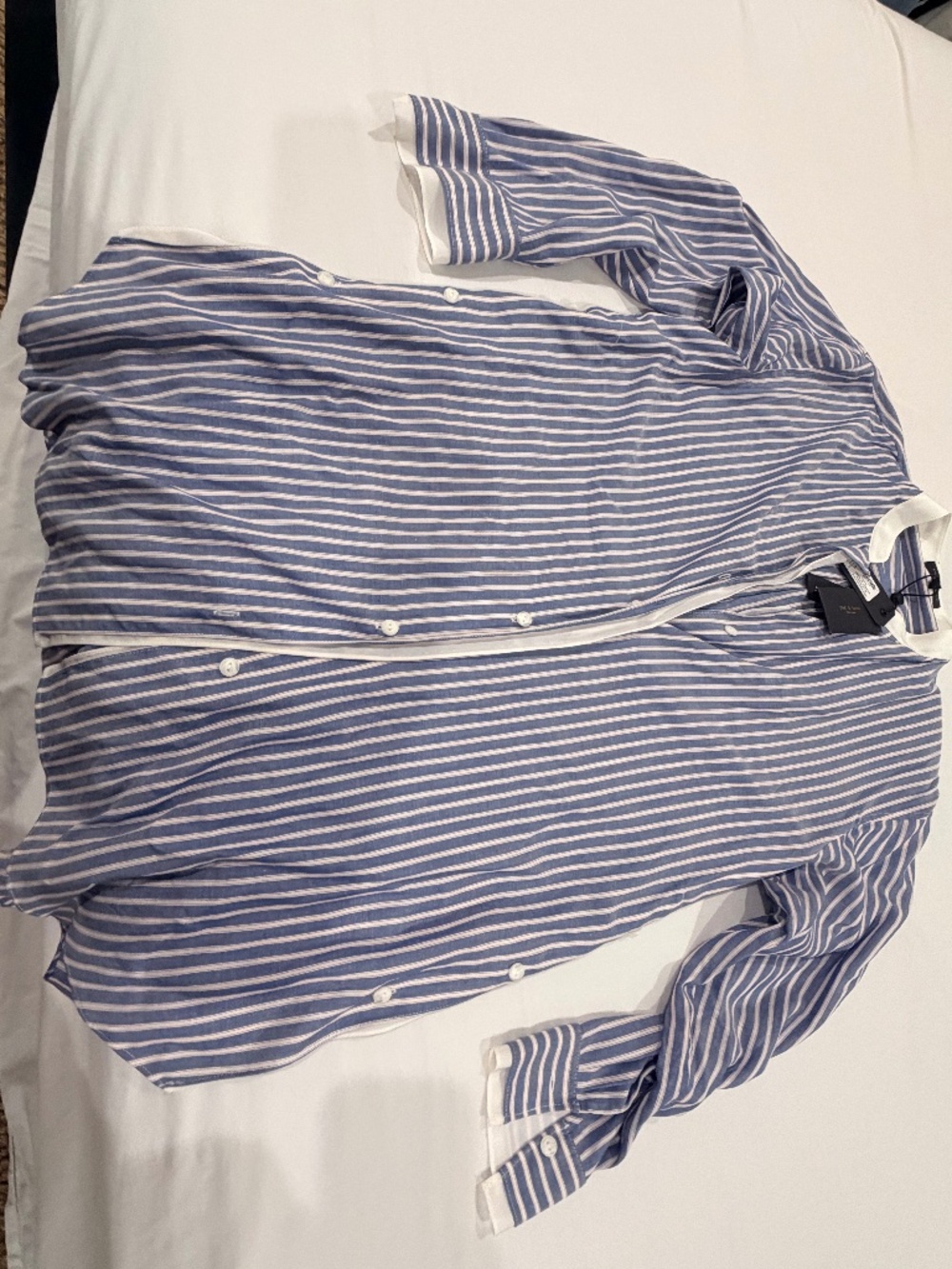 Rag & Bone Blue Stripe Margot Tunic 100% Silk Shirt - Size XXS - BNWT